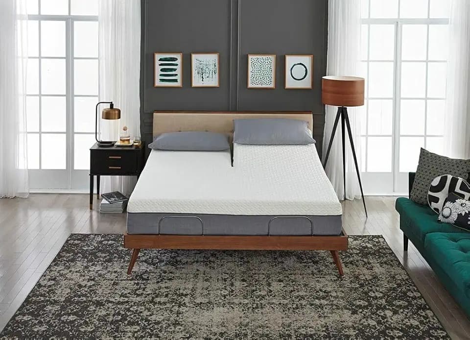 Top Split King Sheets Sets for Adjustable Bed, 4 Pcs Deep Pockets Double Brushed Microfiber Sheets, 34 Inch Split Top Fitted Sheet, 1 King Flat Sheet and 2 Pillowcases - Sage