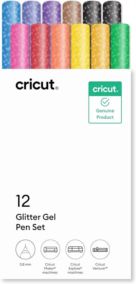 Cricut® Glitter Gel Pen Set, 0.8mm (12 ct)