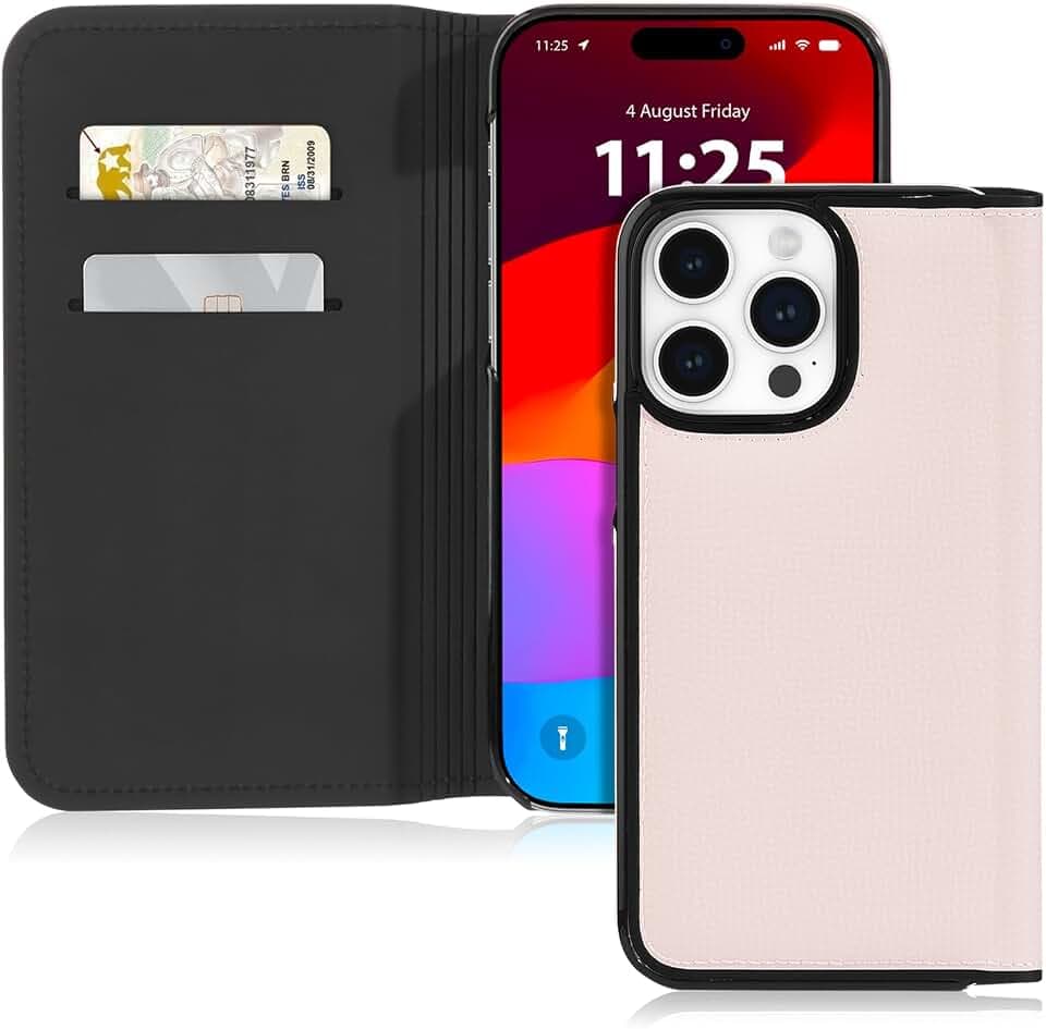 kate spade new york Wallet Folio iPhone 15 Pro Max Case - Pale Vellum Black