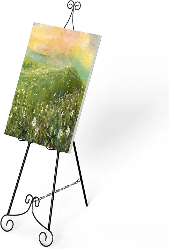 Easel Stand for Sign, Metal Wedding Sign Holder Easel for Display, Black