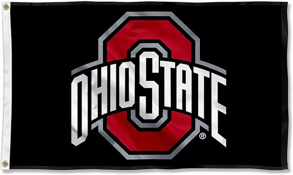 College Flags & Banners Co. Ohio State Buckeyes Black Flag