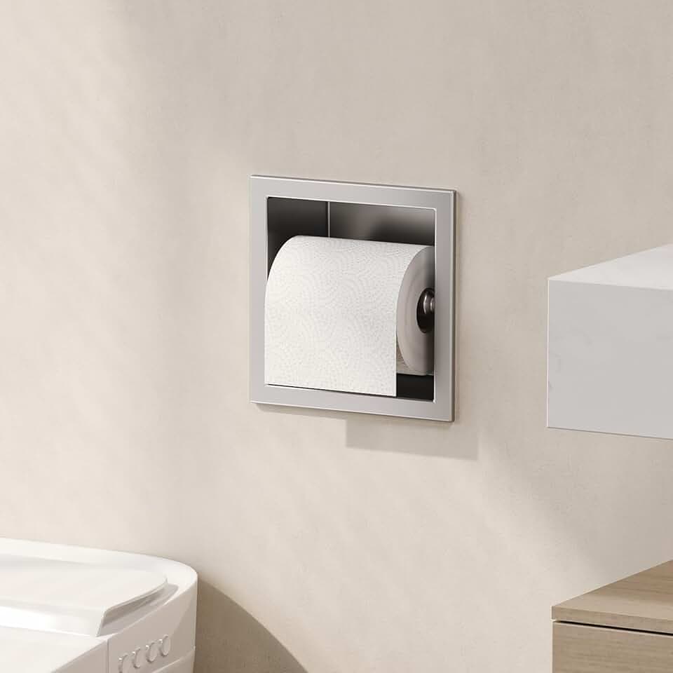 Neodrain Brushed 304 Stainless Steel Recessed in Wall Toilet Paper Holder