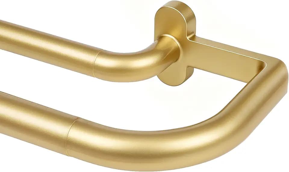 TONIAL Double Wrap Around Curtain Rods for Windows, 32 to 58 Inch, Gold