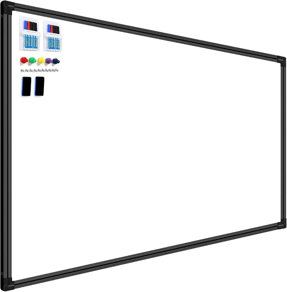 H-Qprobd 8'x4' Large Whiteboard with Aluminum Frame - 96"x48" Magnetic Dry Erase Board Commercial-Grade Wall Mounted | Ideal for Office Presentations, Classroom Teaching & Professional Workspace