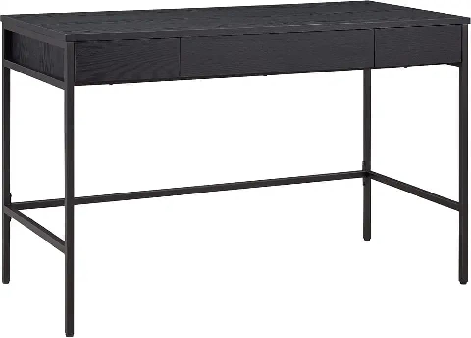 Henn&Hart 48" Home Office Desk, Computer Desk, Ebony