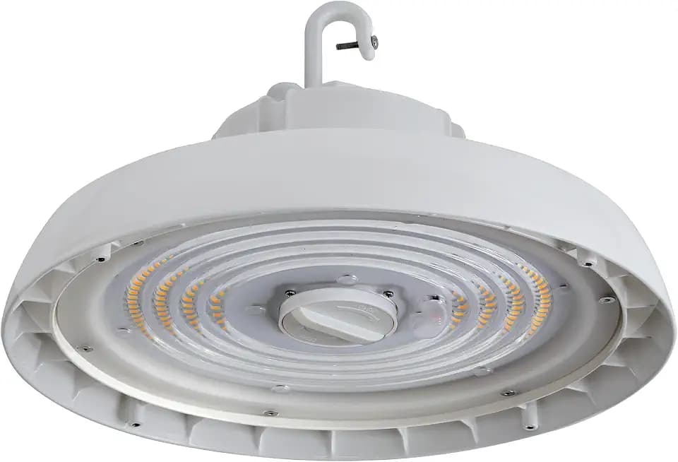 Metalux HBRC2L3 High Bay LED Light – Selectable CCT & Lumen, Sensor-Ready Port, 120–277V, 0–10V Dimming, 13 in. Round, 5-Year Warranty