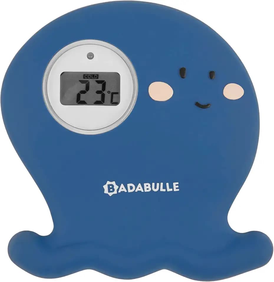 Badabulle Badethermometer Krake, digitale Messung der Wasser- & Raumtemperatur