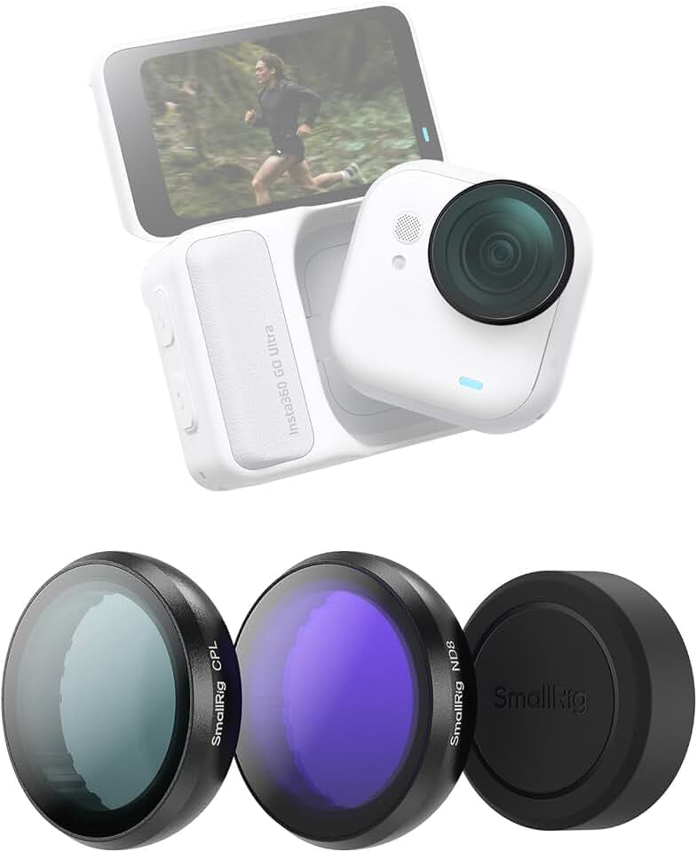 SMALLRIG GO Ultra Filter Kit für Insta360 GO Ultra, Snap-On-Design, enthält ND8-Filter, CPL-Filter, Silikon-Objektivabdeckung und Reinigungstuch - 5862