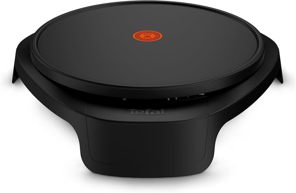 Tefal Easy Crep'Party Crêpes-Maker, große herausnehmbare Platte, Antihaftbeschichtung, Thermo-Signal Temperaturindikator, einfache Reinigung, spülmaschinenfeste Platte, Schwarz, PY3218F0