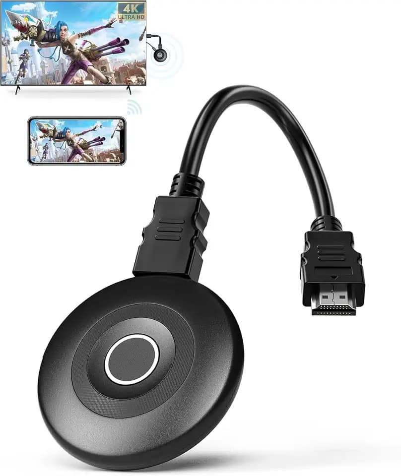 2026 Wireless HDMI Dongle 4K für TV, 2.4/5G Miracast WI-FI Airplay Display Adapte, HDMI Kabellos Empfänger Casting Video für Phone i-OS Android Pad DLNA Miracast MacOS PC zu HDTV Beamer Monitor