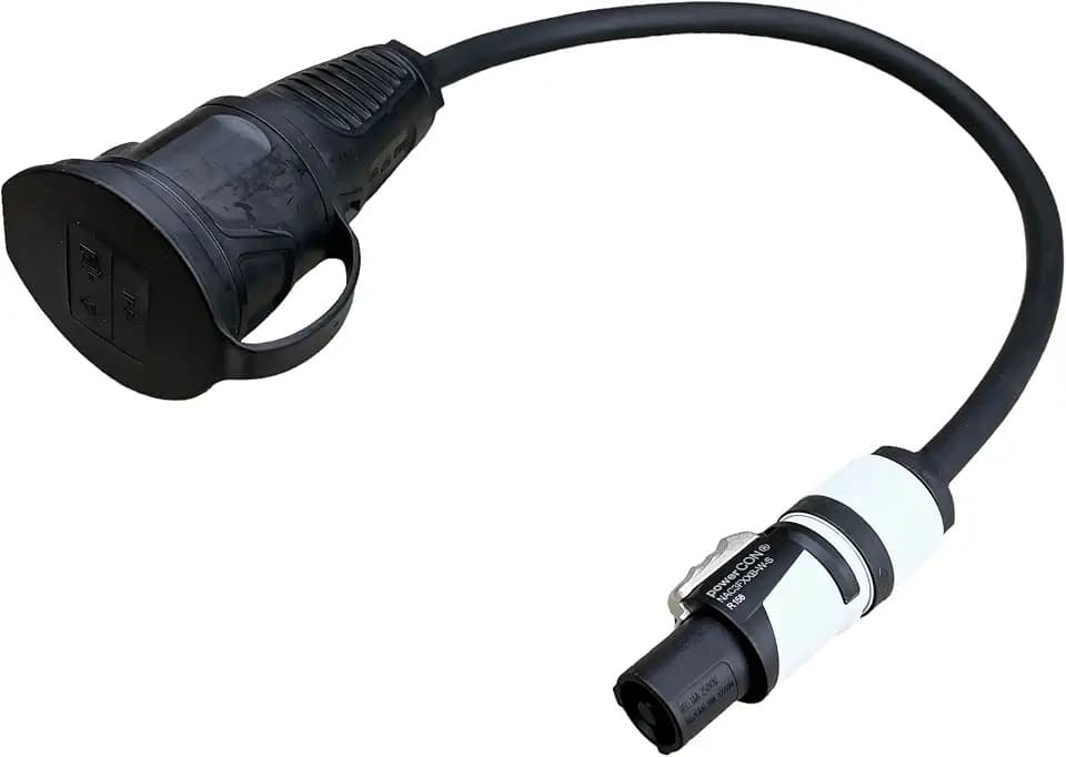 NWP Adapter 0,5m powerCON grau NAC3FXXB auf Schuko Kupplung - 3x1,5mm² - Gummischlauchleitung
