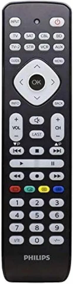 Philips Remote Control 8 in 1 (TV, Perfect Replacement, SRP2018_10 (Perfect Replacement SRP2018/10, Cable, DVD/Blu-ray, DVR, SAT, TV, VCR, IR Wireless, Press Buttons,)