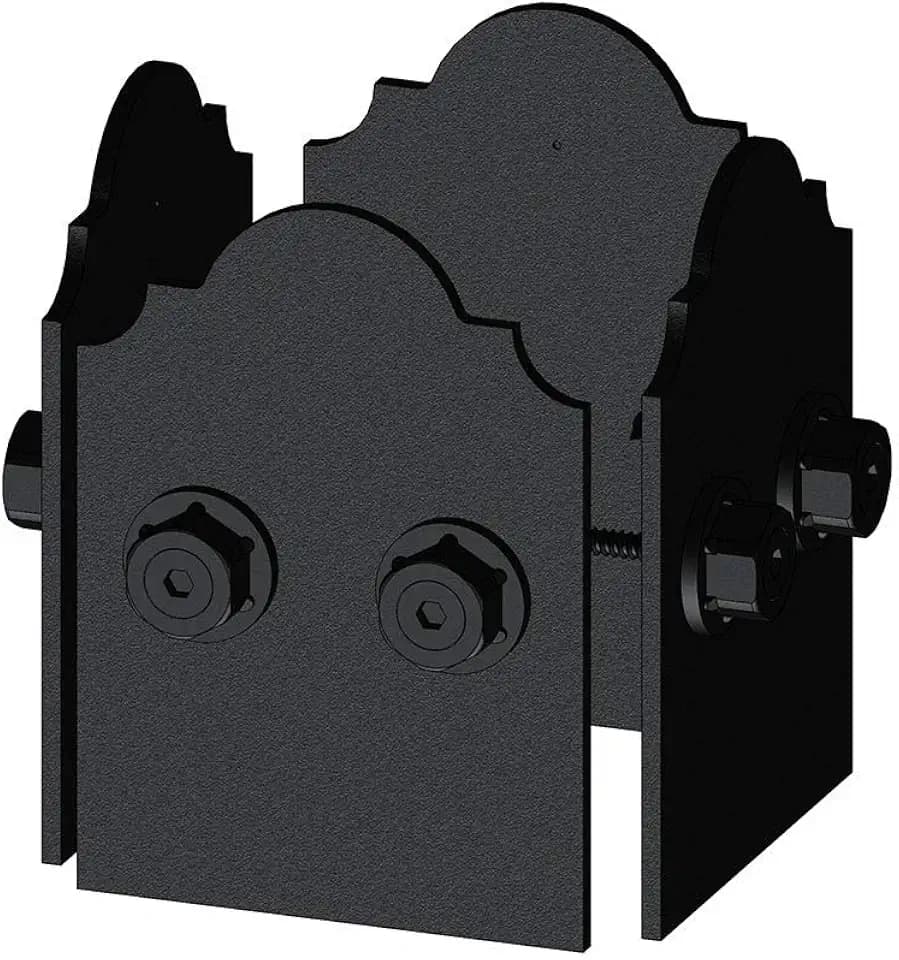 OZCO Laredo Sunset Faux Post Base Kit, 6in x 6in, 1 Pack, Black