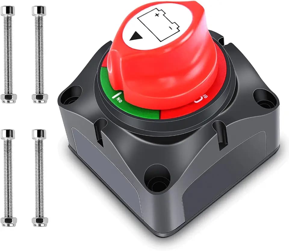 Nilight - 90015A Batterieschalter 12–48V Wasserdicht Schwerlast Batterie Power Cut Master Switch Trennschalter Trennschalter für Auto, Fahrzeug, Wohnmobil und Marine Boat (Ein/Aus), 2 Jahre Garantie
