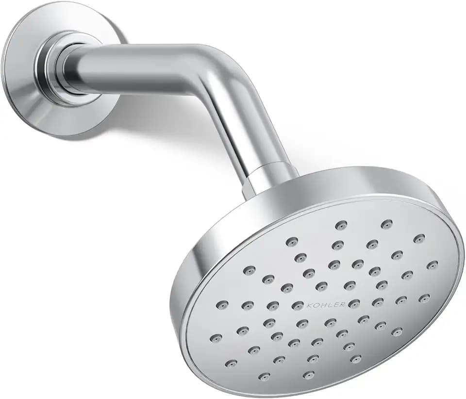 KOHLER K-33641-G-CP Elate® Single-Function Showerhead, 1.75 GPM, Powerful Flow Shower Head, Easy Maintenance, Sleek Design, Polished Chrome