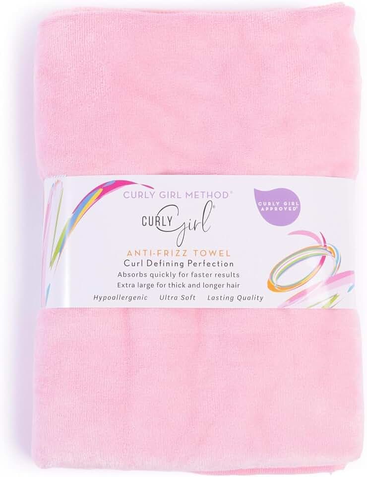 Curly Girl Towel for Women with Curls, Anti-Frizz, Absorbent, Fast Drying, Curly Hair, Microfiber Hair Drying Towel for Curls