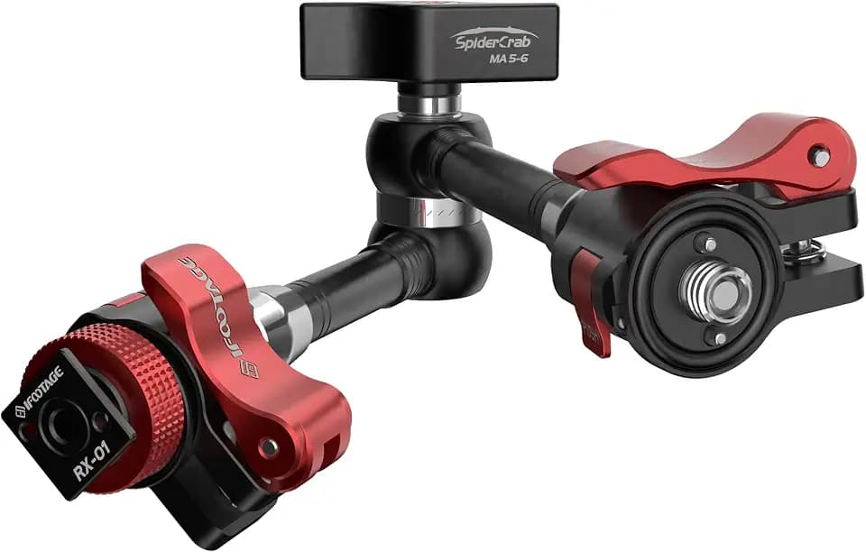 IFOOTAGE Magic Arm Clamp MA5-6, 11 Zoll, Einstellbare Reibungskraft, beweglicher Magic Arm mit 1/4" und 3/8" Gewindeschraube für DSLR-Kamera-Rig/LCD-Monitor/LED-Leuchten