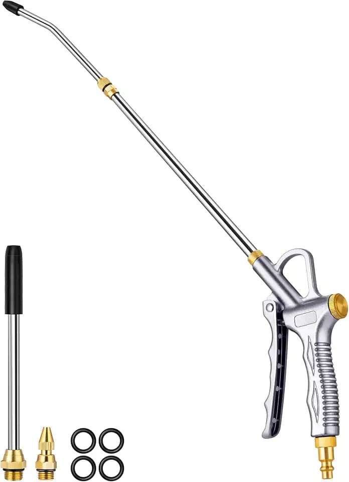Industrial Long Air Blow Gun for Compressor, 17-27 Inch Adjustable Nozzle