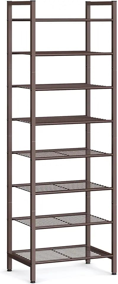 SONGMICS 8-Tier Metal Shoe Rack, Vertical Shelf, Holds up to 18 Pairs