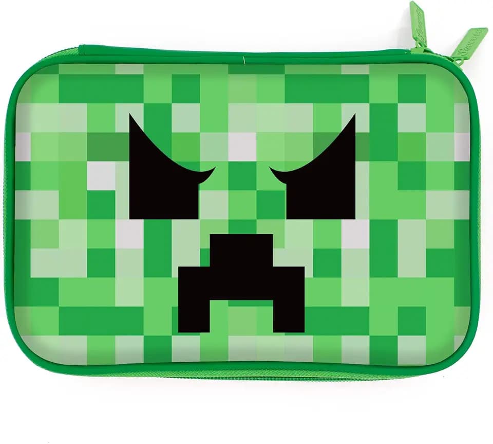 SOOCUTE Green Pencil Case Boys Cute School Supply Organizer Cool Pen Box Holder Bag with Zipper for Kids