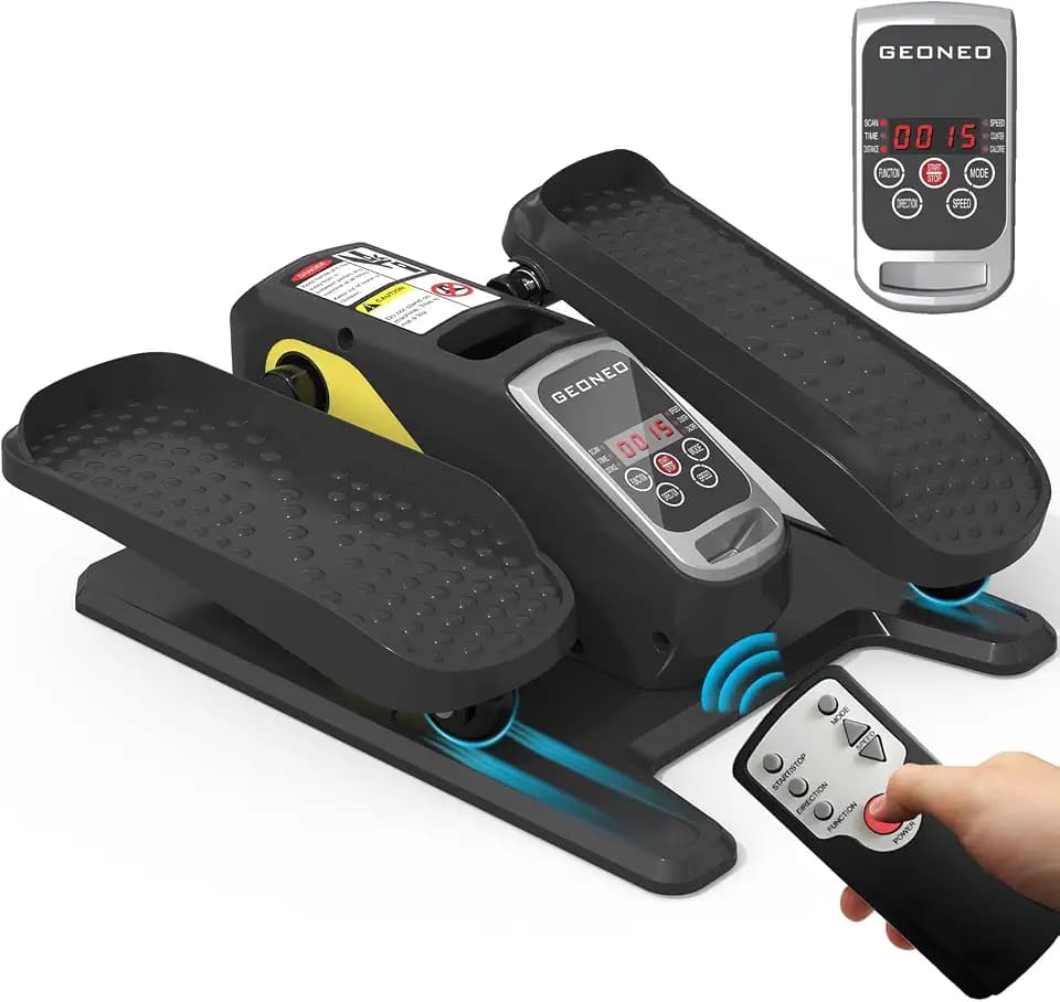 Under Desk Elliptical Machine, Electric Elliptical Exerciser for Senior, Quiet & Small Electric Seated Pedal Exerciser for Home with Monitor, Remote Control & 12 Adjustable Speeds
