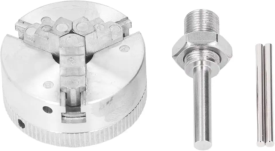 3 Jaw Chuck Set Aluminum Alloy Self Centering Chuck Easy Adjust 10-35mm Clamping Standard Size For Woodworking Turning