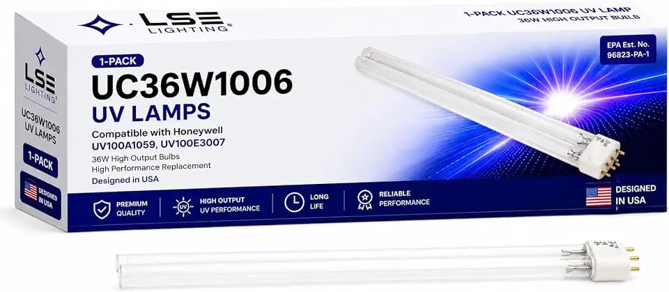 LSE Lighting UC36W1006 36W UV Replacement Lamp, 16in Quartz, 4-Pin 2G11