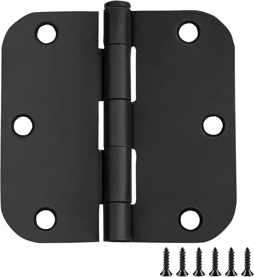Design House Door Frame Hinges, Water-Resistant, Pre-Lubricated, For Left or Right-Handed Doors, Matte Black, 10-Pack, 3.5 in. L x 3.5 in. W x 0.125 in. D, 188912