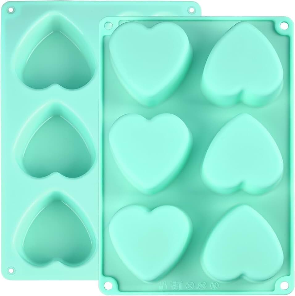 Actvty Heart Silicone Mold Soap Molds Chocolate Baking Molds