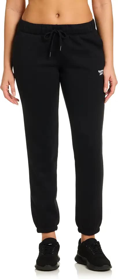 Reebok Women's Cinch-Bottom Sweatpant, Standard Fit, Midweight Cotton-Poly Fabric