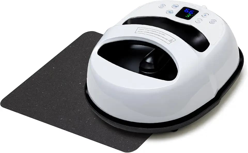NEWBULIG Heat Press Machine for T Shirts, Iron Heat Press 9.06"x11.81", Heating Transfer Machines, Easy & Portable, 450°F for T-Shirts, Hats, Bags, Pillows with Safety Base & Auto Shut-Off