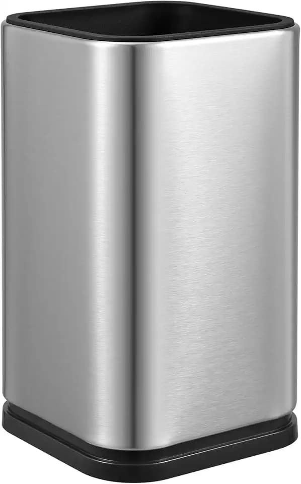 Square Stainless Steel Kitchen Utensil Crock,Cooking Utensil Holder,Kitchen Tool Organizer,Countertop Holder for Spatulas,Spoons,Fork,Tongs & Whisks