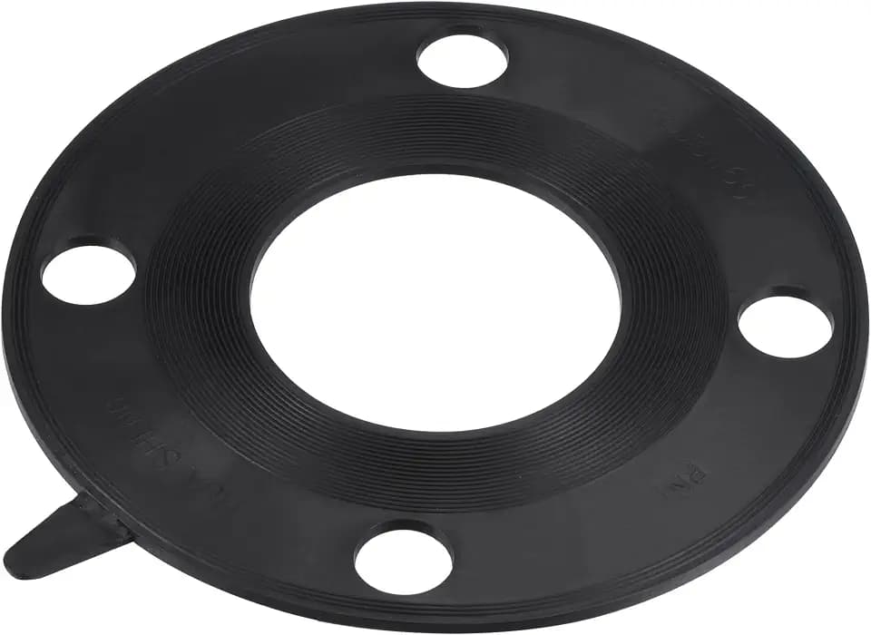 MECCANIXITY Rubber Flange Gasket Full Face for 3 Inch DN65 Pipe 4 Bolt Holes Black Flat Washer Pack of 5