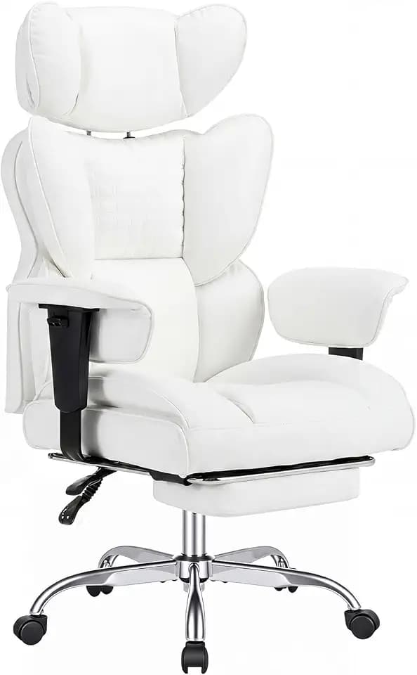 DUMOS Big and Tall Home Office Desk Chair, Executive Chair with Footrest