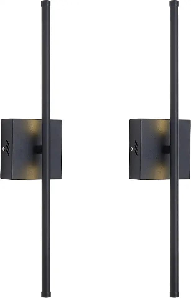 KARTOOSH Hardwired Wall Sconces Set of Two, 20.4 Inch Black