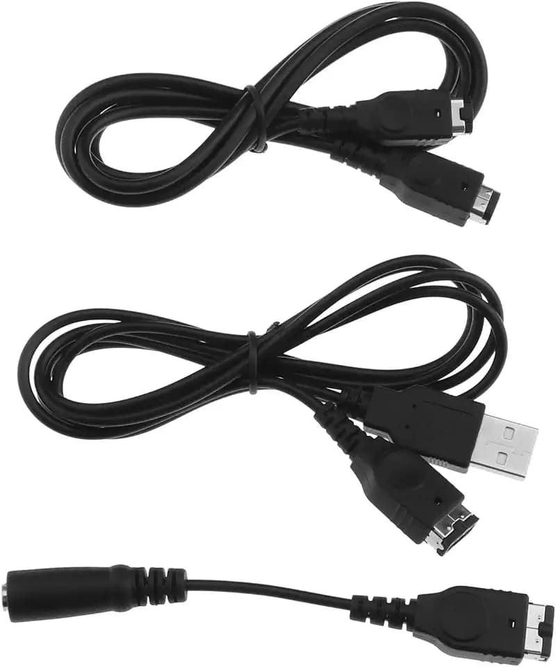 YINETTECH GBA SP-Kabeln, Kompatibel mit Nintendo Game Boy Advance SP, Inkl. USB-Ladekabel, 2-Player-Verbindungskabel Und Kopfhöreradapter, 3,5-mm-Klinkenkabel