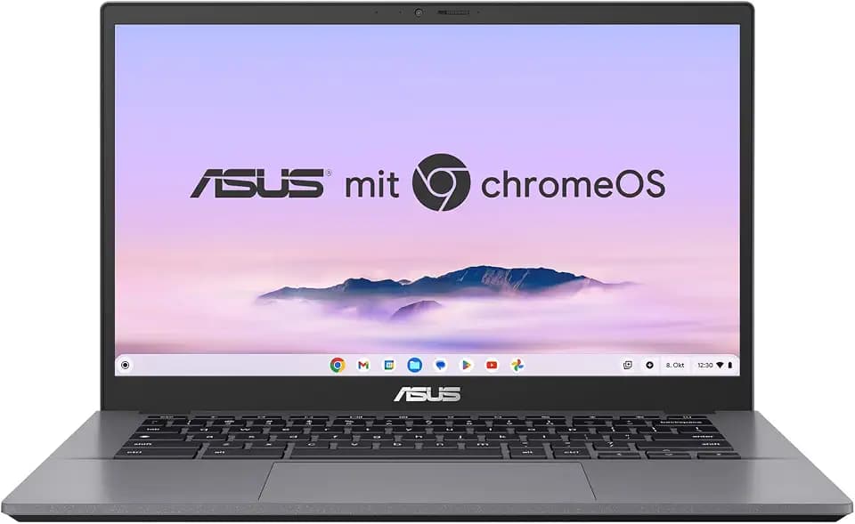ASUS Chromebook Plus CX3 CX3402CBA Laptop | 14" FHD 120Hz/3ms 16:9 IPS Display | Intel Core i3-1215U | 8GB RAM | 128GB UFS | Intel UHD | ChromeOS | QWERTZ | Rocky Grey