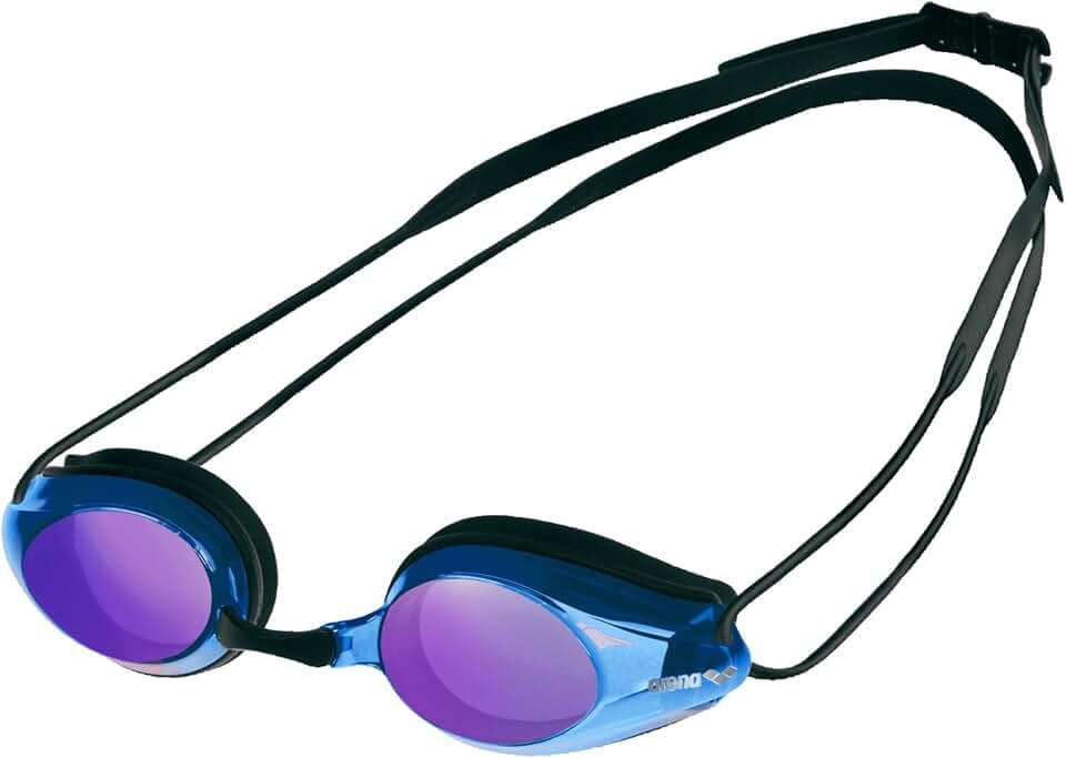 Arena Tracks Unisex Adult Essential Racing Swim Goggles Competitive Swimmers FINA-Approved Anti-Fog Mirror/Non-Mirror Lens