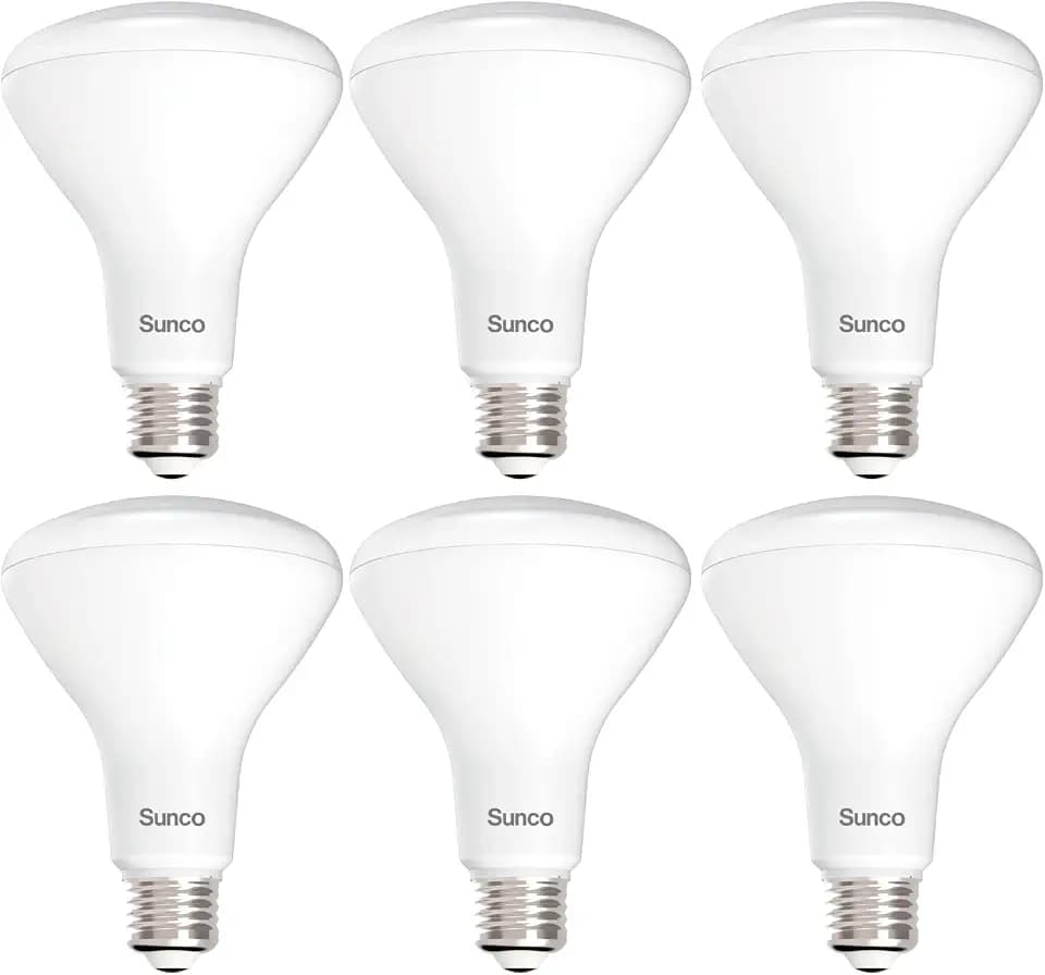 Sunco 6 Pack BR30 LED Bulb Flood Light, E26, 11W=65W, 3000K Warm White