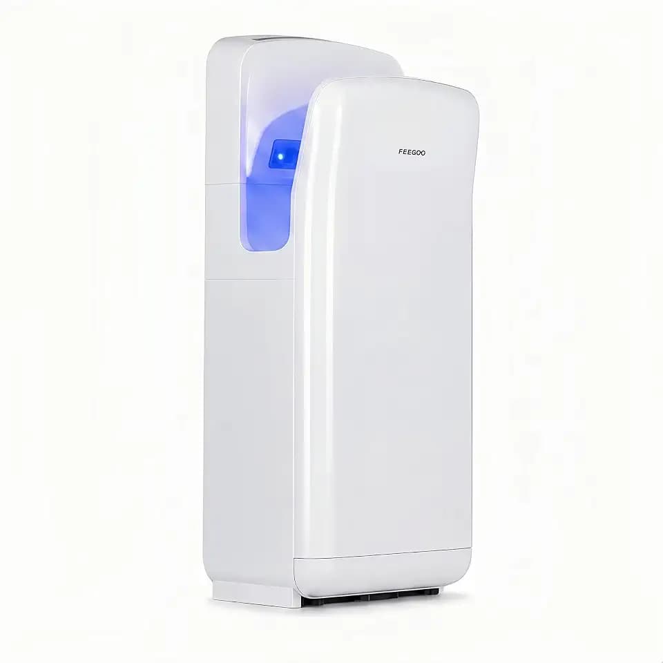 Commercial Double-Sided Jet Hand Dryer, 5-10 Second Drying, White