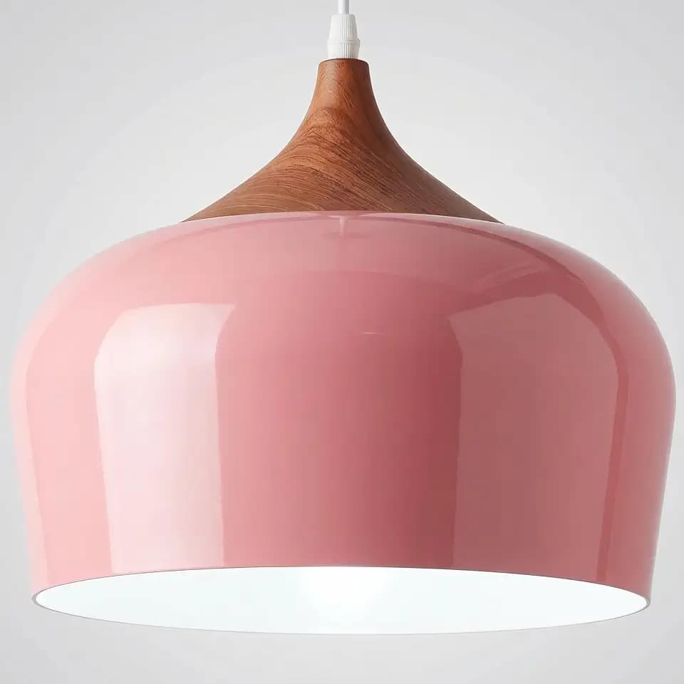 Modern Nordic Pendant Light Fixtures for Kitchen & Dining Room, Light Pink