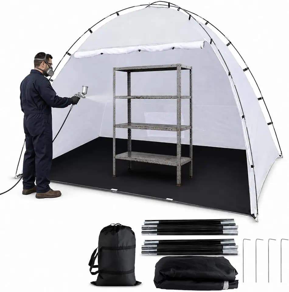 Portable Paint Booth Tent,10×10×6.5ft Spray Paint Tents for DIY