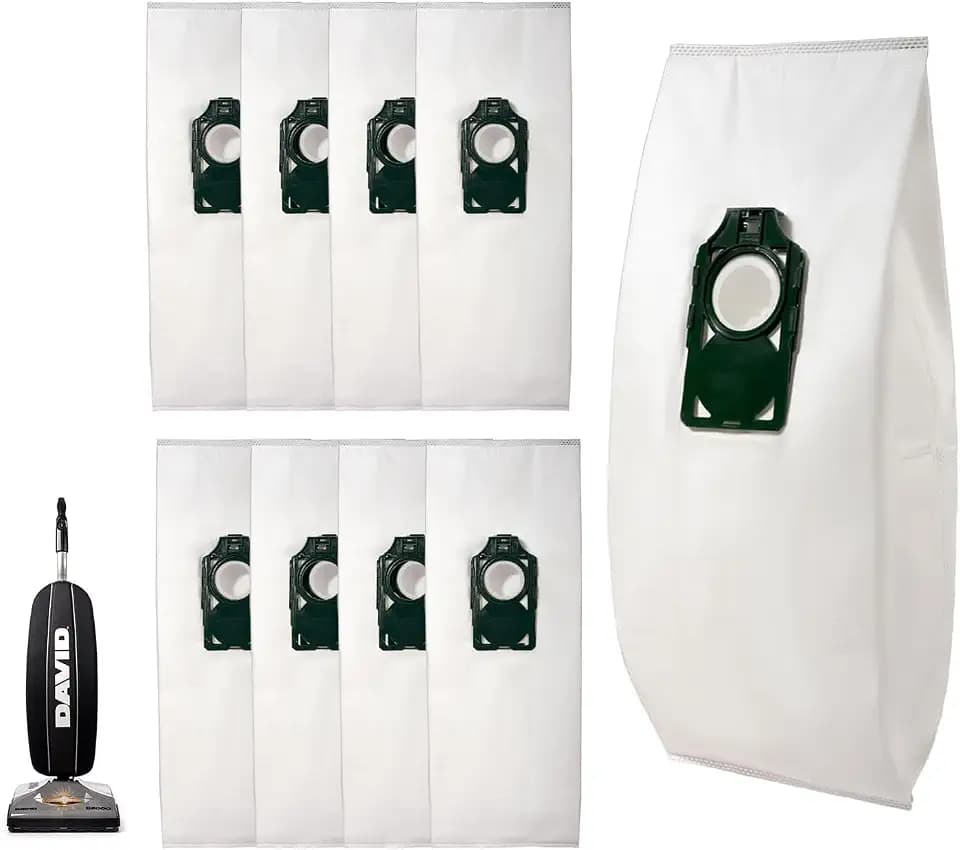 Replacement Cloth Vacuum Bags for Davids Vacuum Models D2000, T21, Everywhere, S10P.DV, S10S.DV, ZM700, S10CV.DV, 1 Pack of 9 Bags