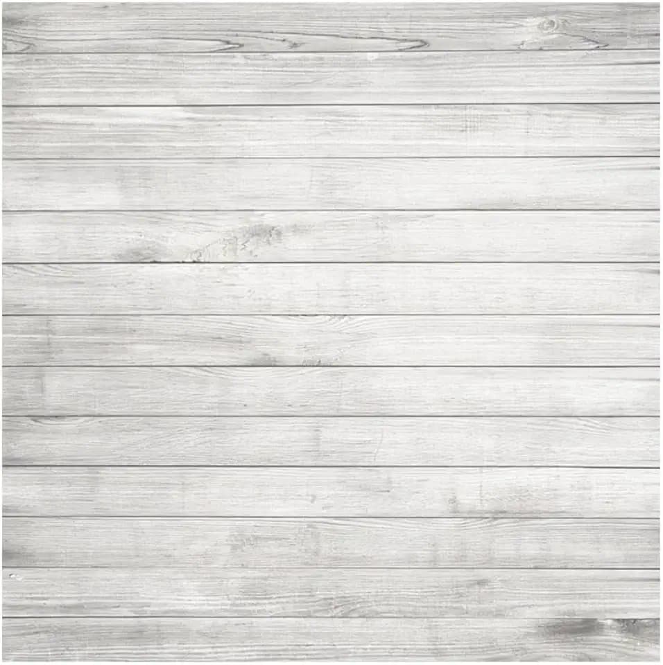 YongFoto 2,5x2,5m Vinyl Foto Hintergrund Holzboden Weißes Hölzernes Hellgraues Rustikales Hölzernes Holz Brett Fotografie Hintergrund für Photo Booth Baby Party Banner Kinder Fotostudio Requisiten
