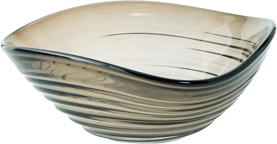 Signature Design by Ashley Solariston Contemporary Novelty Indoor/Outdoor Glass Bowl, Light Brown & Gray