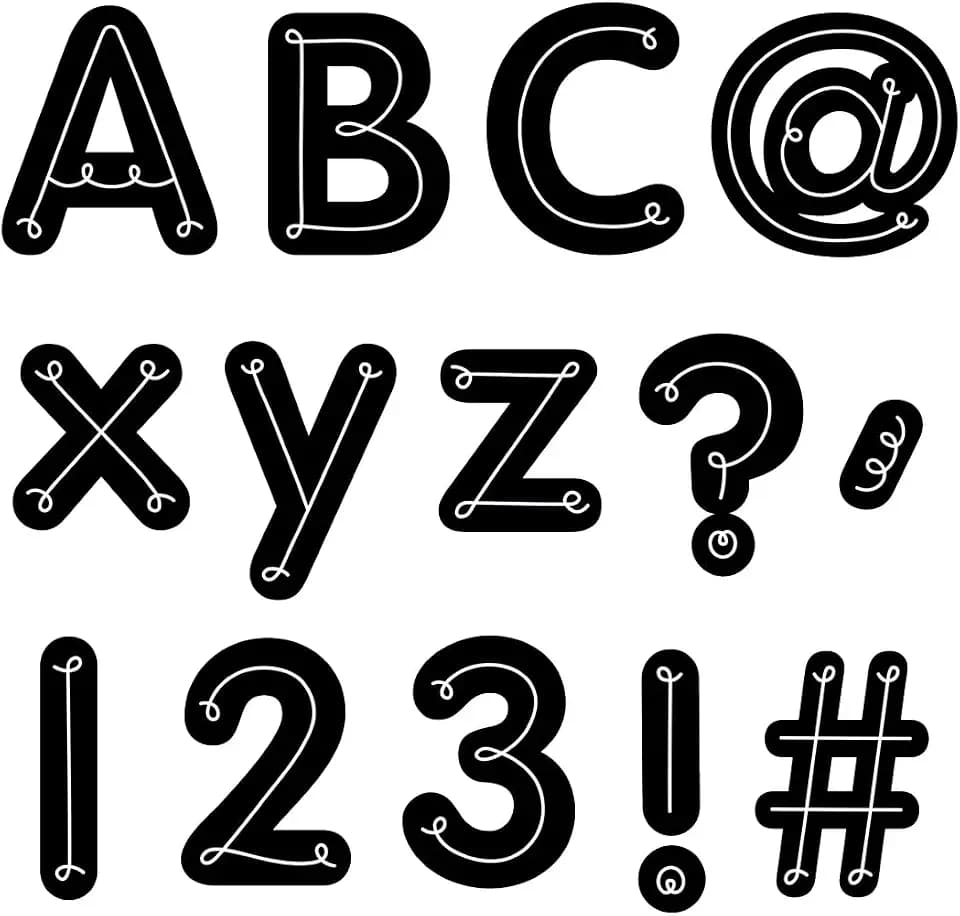 CTP Core Decor Loop-de-Loop Punch Out Letters (Creative Teaching Press 10886)