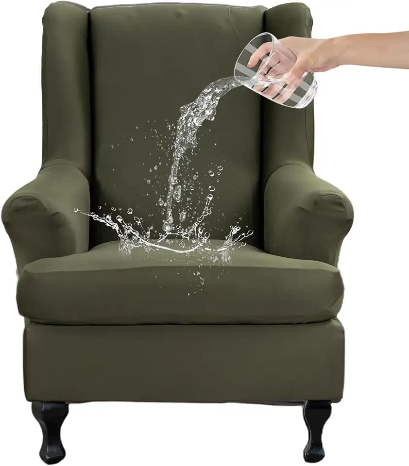 CRFATOP Wingback Chair Covers Wing Armchair Slipcovers for Living Room