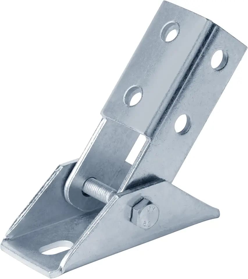 heneng 4 Pack Adjustable Angle Bracket for 1-5/8" Strut Channel,3/16" Thick