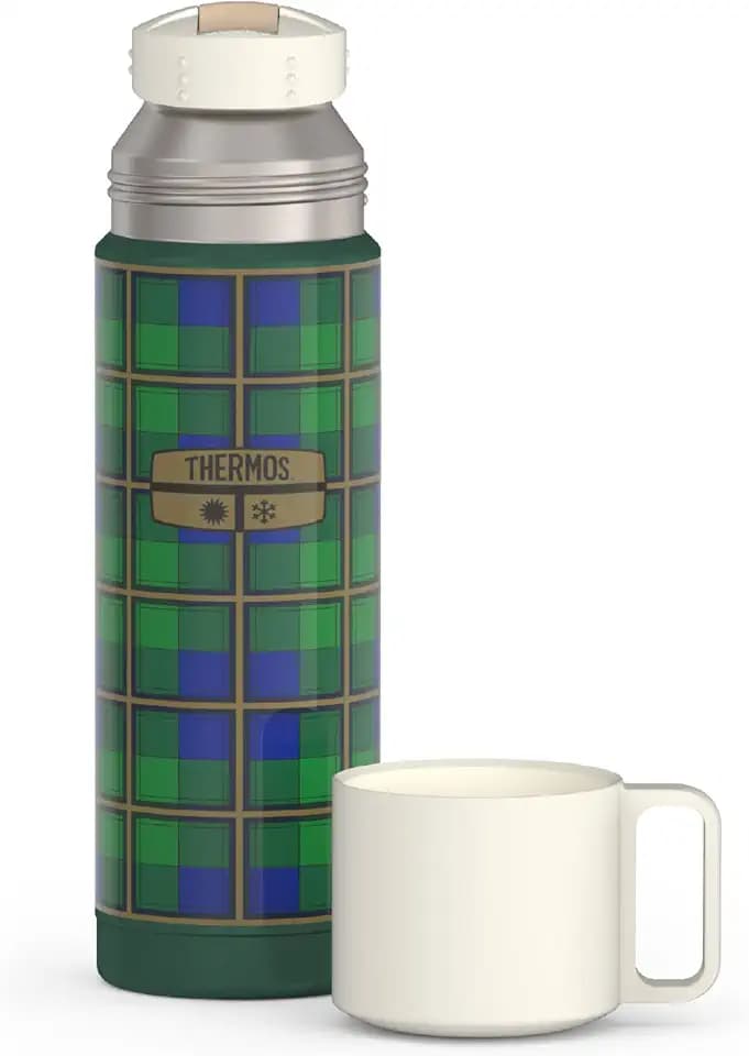 THERMOS 16 oz. Stainless Steel Beverage Bottle - Green Plaid