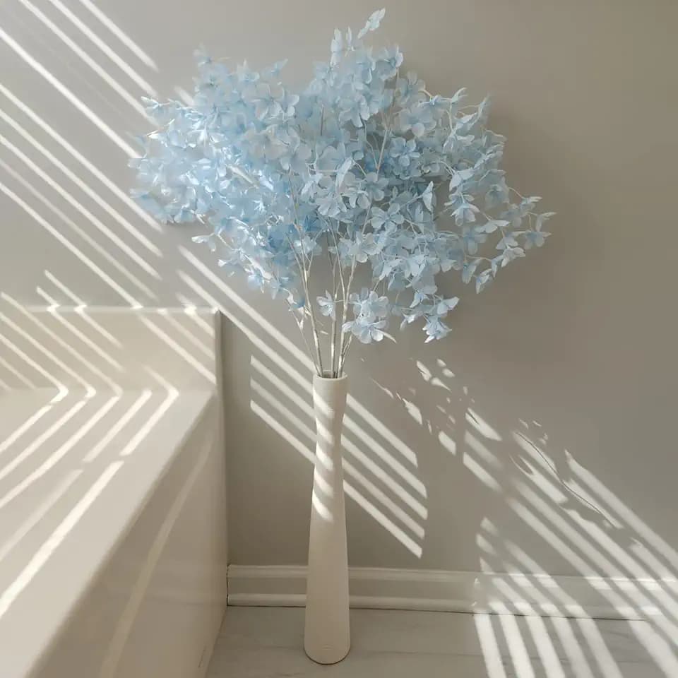 AETVRNI 16'' Tall White Ceramic Vase, Flower Vase, Pampas Grass Floor Vases